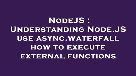 async waterfall nodejs